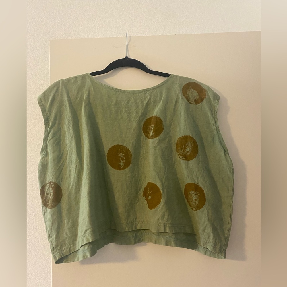 Beemo boxy linen top